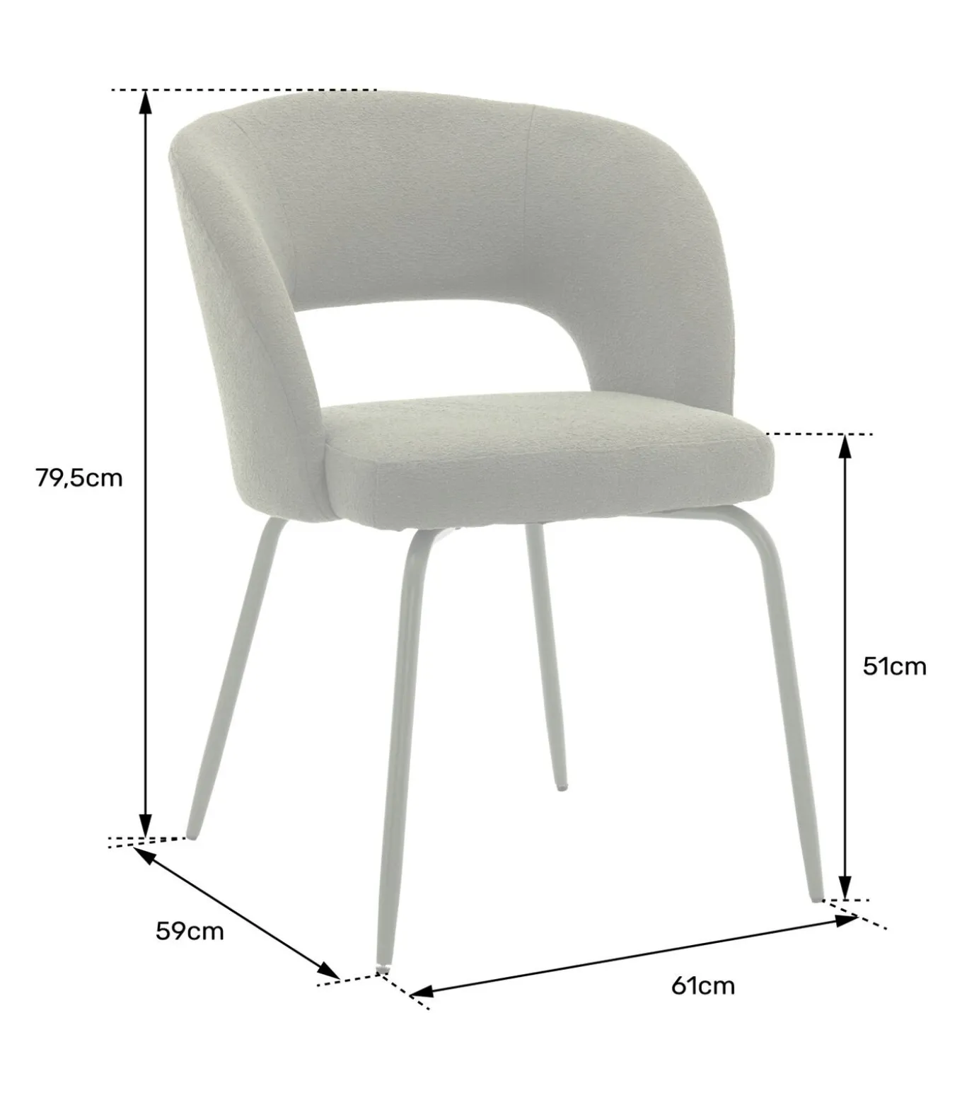 Set van 2 FLAVIA stoelen van groene lusstof