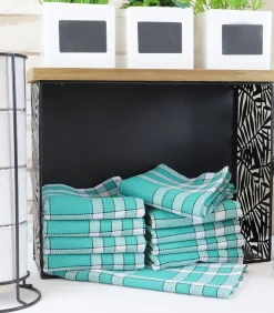 Set van 2 grote katoenen geruite servetten NELLY