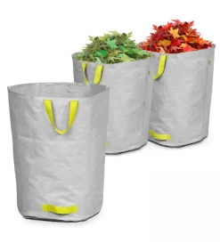 Set van 3 tuinafvalzakken 100l polyester grijs