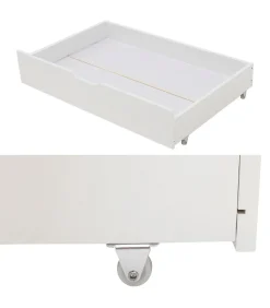 Set van 2 witte opberglades voor bed