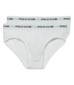 Set van twee witte slips met Polo Club-detail