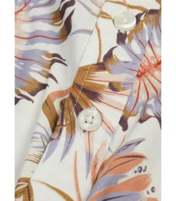 Shirt met lange mouwen met bladeren afdrukken