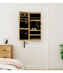 Sieradenkast met spiegel en LED wandgemonteerd