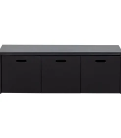 Silke Kistbank Met Lades - Grenen - Diepzwart - 36x120x50