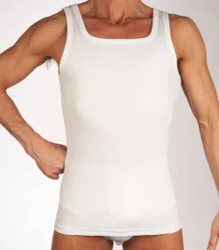 singlet 2 pack 2-2 rib white