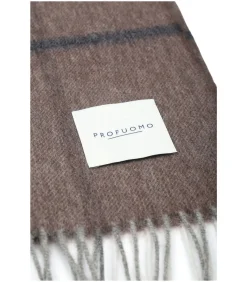 Sjaal Lamswol Bruin Geruit