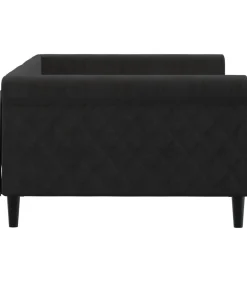 Slaapbank 100x200 cm fluweel zwart