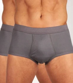 slip 2 pack 1-1 rib box grey