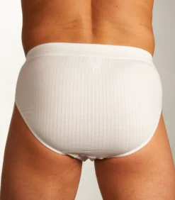 slip 2 pack authentic 4-1 rib rio briefs white