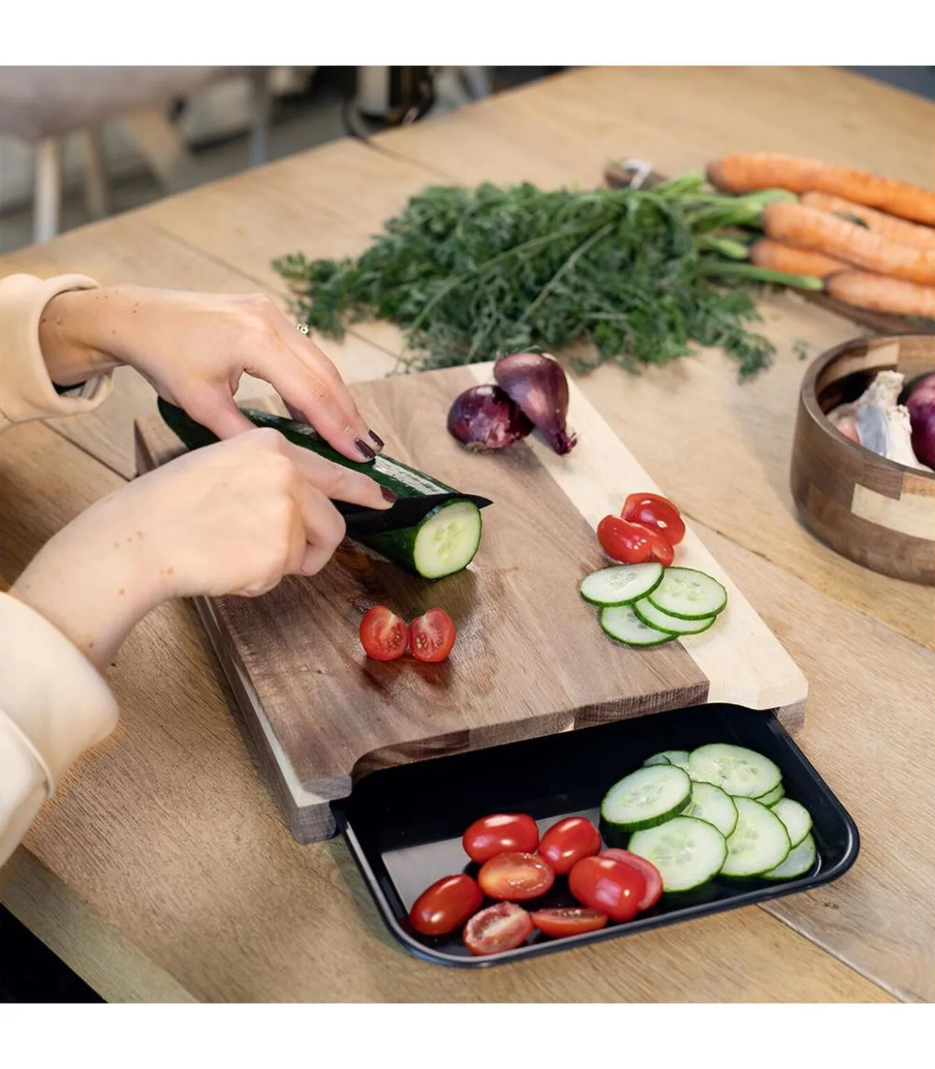 Snijplank met lekbak