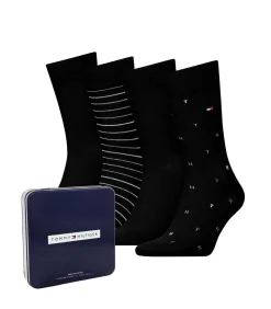 sokken 4 paar tin giftbox sock black