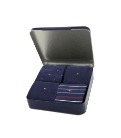 sokken 4 paar tin giftbox sock navy