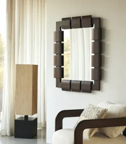 Spiegel in mindihout 100x80 cm Isaac