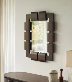 Spiegel in mindihout 85x67,5 cm Isaac