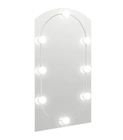 Spiegel met LED-verlichting boog 90x45 cm glas