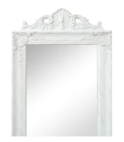 Spiegel vrijstaand barok stijl 160x40 cm wit