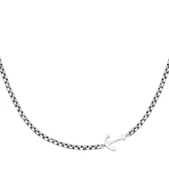 Stalen halsketting, emaille MARINE