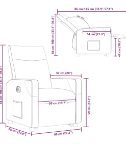 Sta-op-stoel elektrisch verstelbaar stof taupe