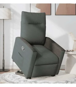 Sta-op-stoel verstelbaar stof donkergrijs