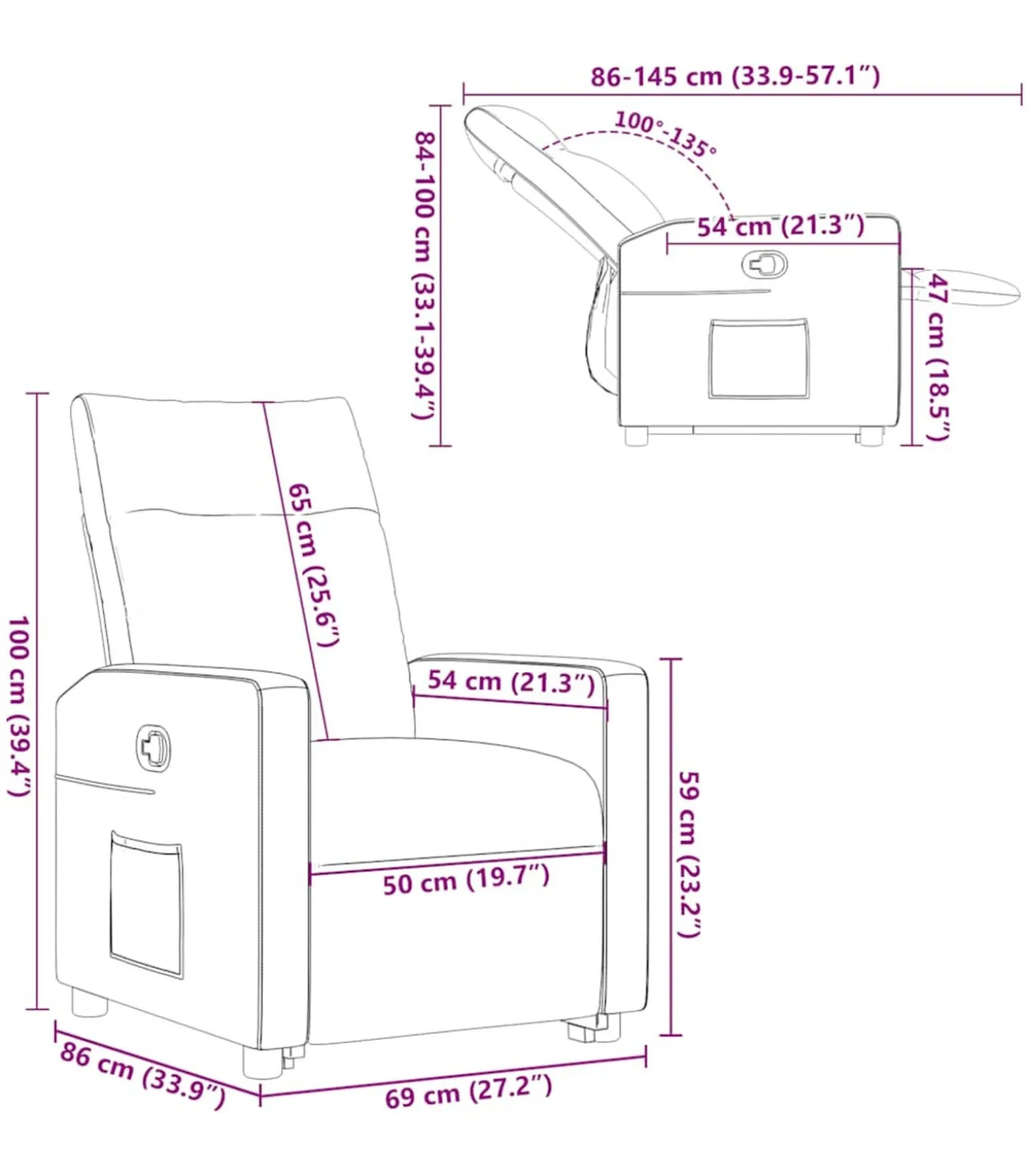Sta-op-stoel verstelbaar stof donkergrijs