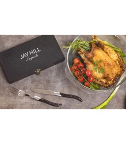 Steakvorken Laguiole - Zwart - 6 Stuks