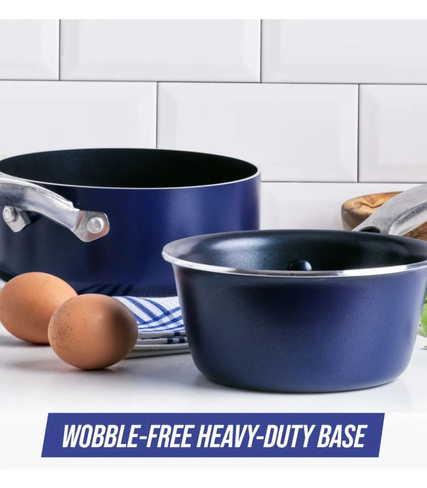 Steelpannenset - ø 15 en ø 18 cm - Keramische anti-aanbaklaag