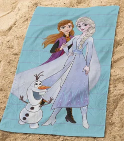 Strandlaken met print, 100% katoen, DISNEY HOME FROZEN 2 AZUR
