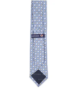 Stropdas Zijde Bloem Blauw