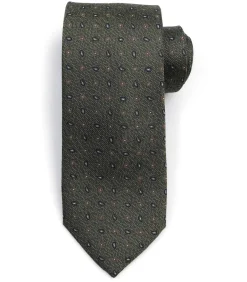 Stropdas Zijde Small Paisley Olive