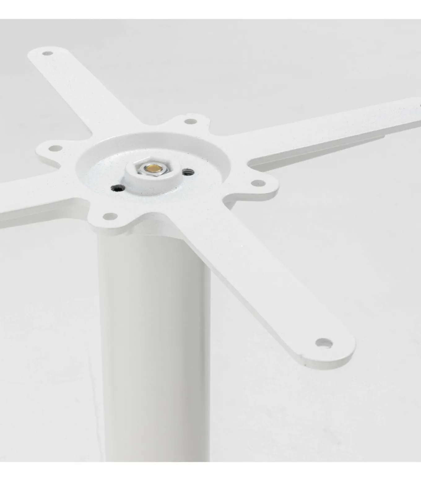 Tafel hoog rond 60 cm witte poot en terrazzo bekleding