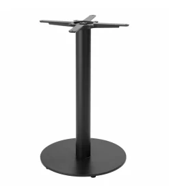 Tafel vierkante eettafel 60 cm zwarte poot en lichte houten bekleding