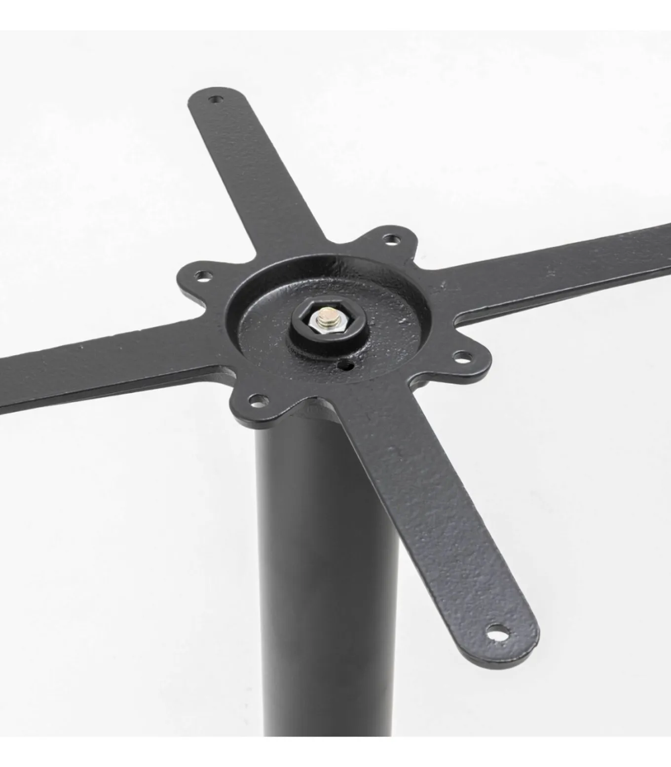 Tafel vierkante eettafel 60 cm zwarte poot en lichte houten bekleding