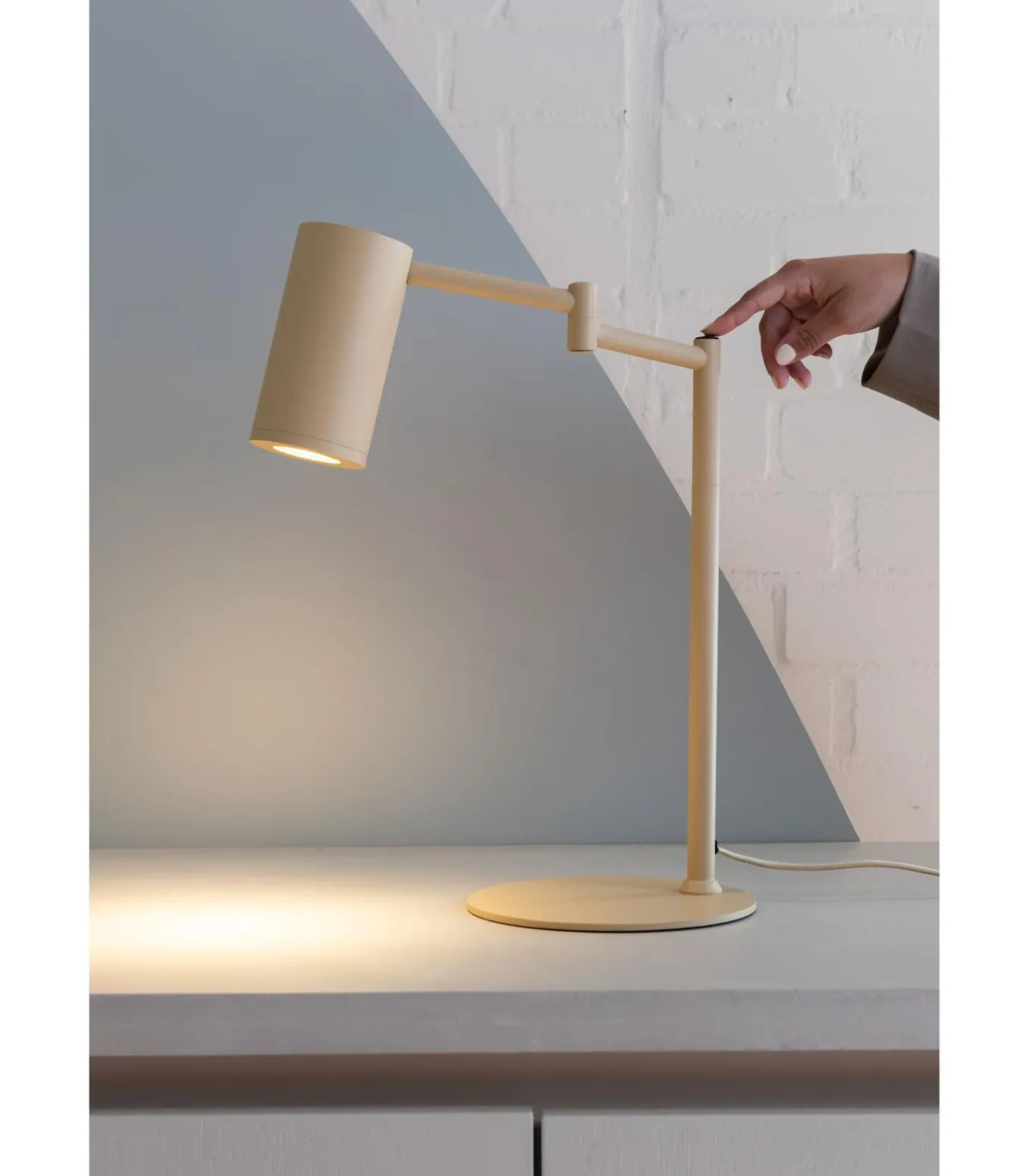 Tafellamp Bilbao - Beige - 35x20x47.5cm