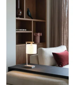 Tafellamp Boston - Bruin - 17x18x44cm