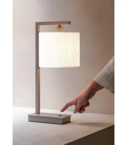 Tafellamp Boston - Bruin - 17x18x44cm