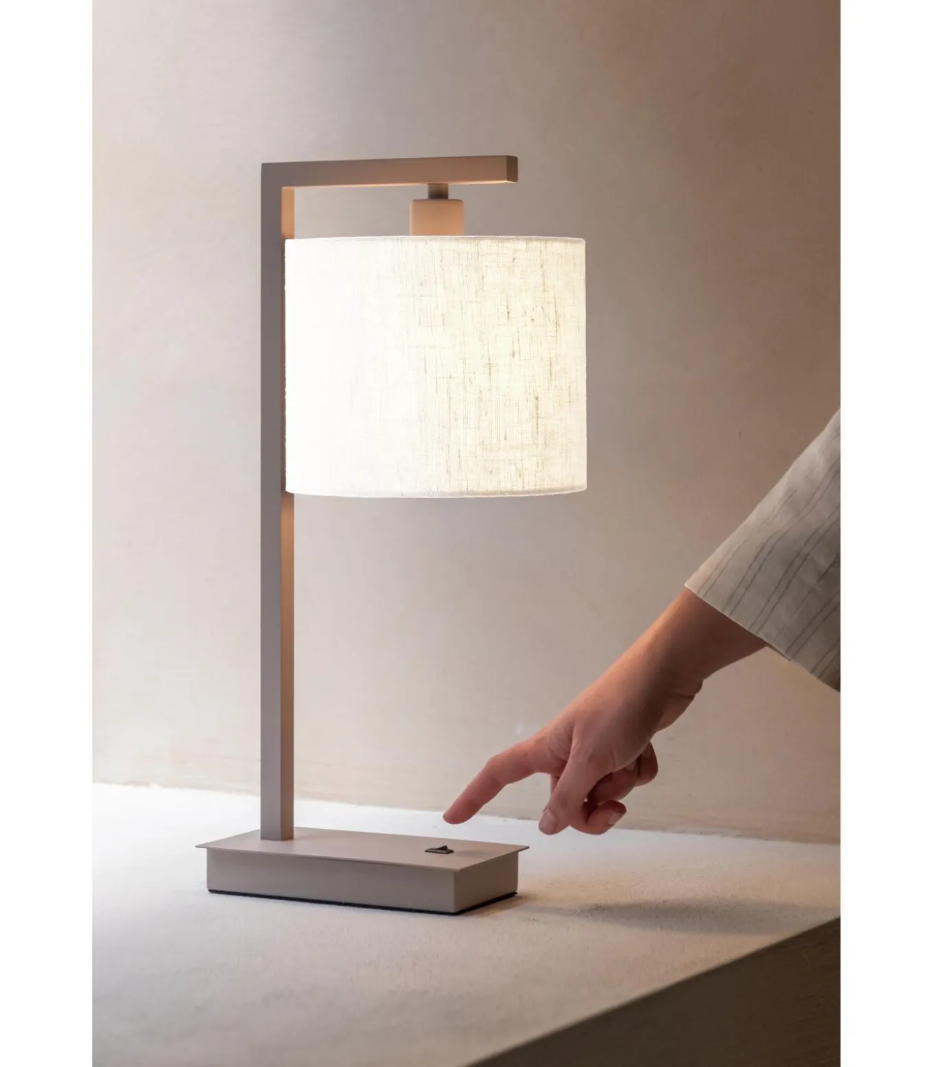 Tafellamp Boston - Bruin - 17x18x44cm