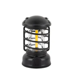 Tafellamp Camping Lantern Led - Zwart - 8.5x8.5x15cm