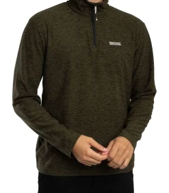 Thompson Marl Fleece Met Halve Rits