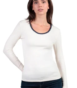 Top met lange mouwen en ronde hals Canale Contraste