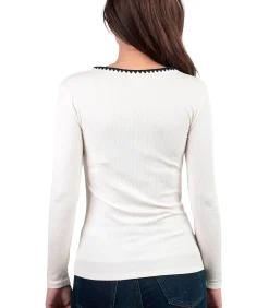 Top met lange mouwen en ronde hals Canale Contraste