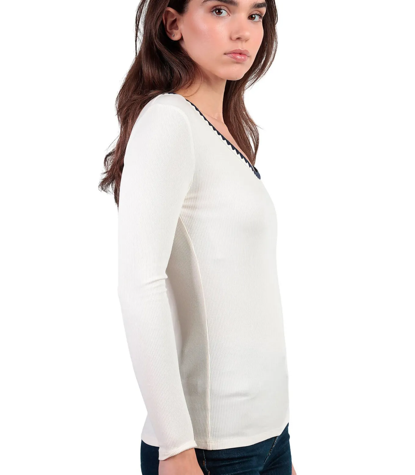 Top met lange mouwen en ronde hals Canale Contraste