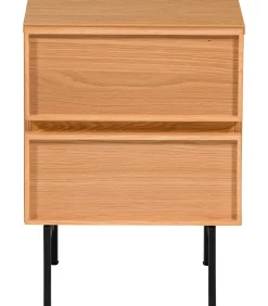 Tours Ladekast/ Nachtkastje 2 Lades Melamine/ MDF - Naturel