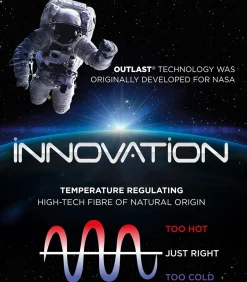 T-shirt met V-hals met innovatieve temperatuurregeling