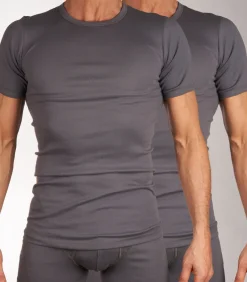 t-shirt ronde hals 2 pack 1-1 rib box grey