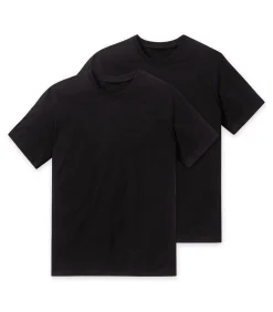 t-shirt ronde hals 2 pack essentials american shirts black