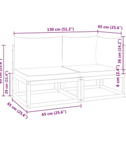 Tuinbank met kussens 2-zits acaciahout & rotan
