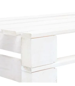 Tuinbank pallet hout wit