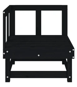 Tuinhoekbank massief grenenhout zwart