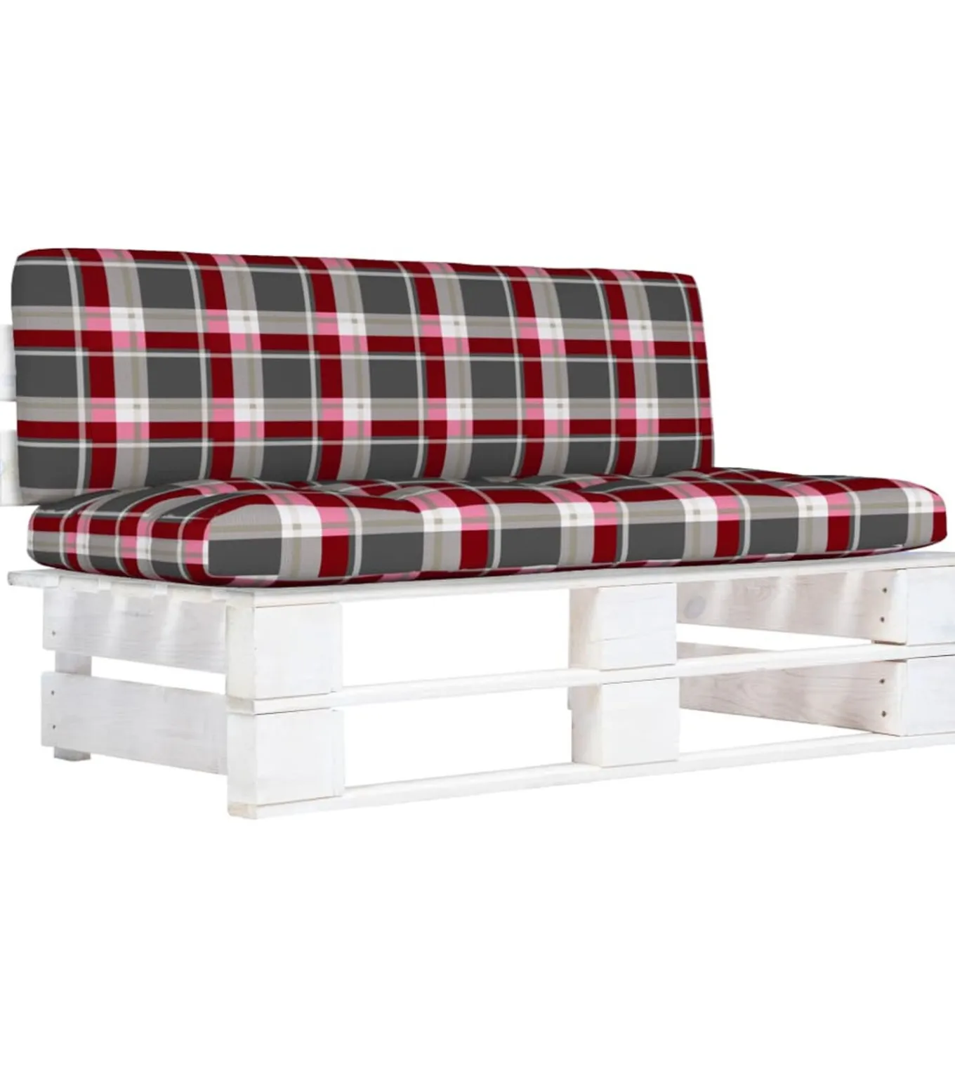 Tuinmiddenbank pallet geïmpregneerd grenenhout wit