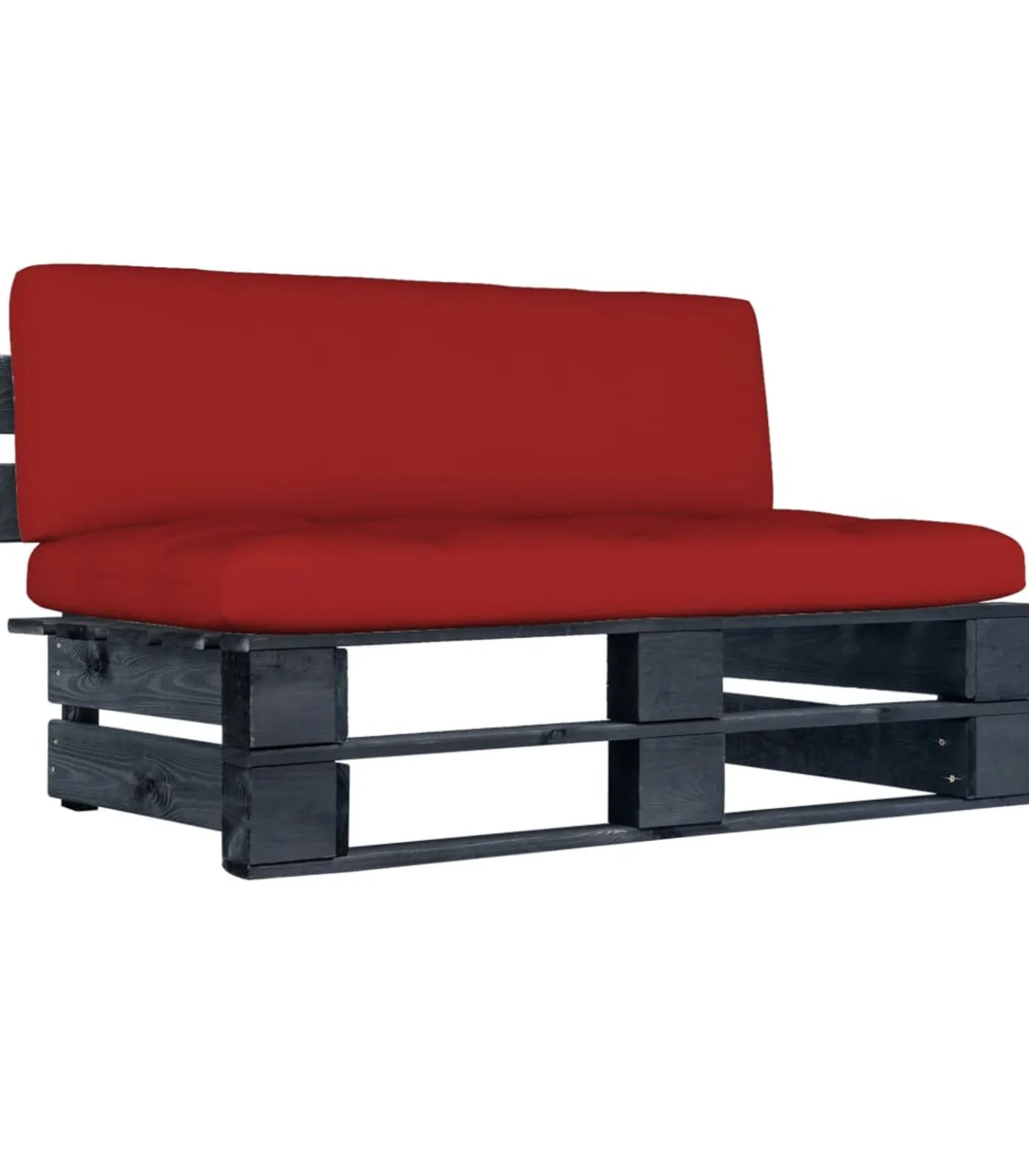 Tuinmiddenbank pallet zwart geïmpregneerd grenenhout